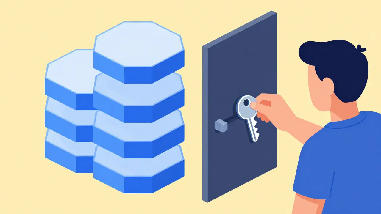 Utility NFT unlocking a door to a game community with blockchain layers.