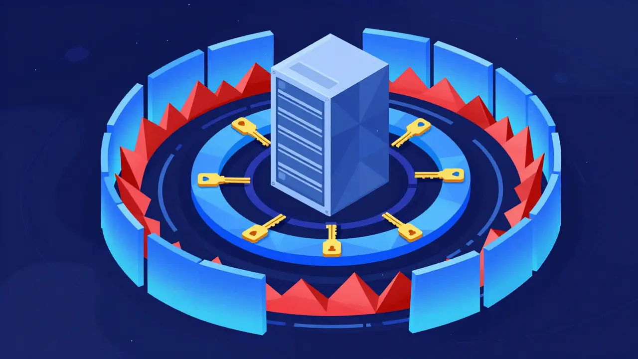 Digital shield protecting a network of energy data nodes.