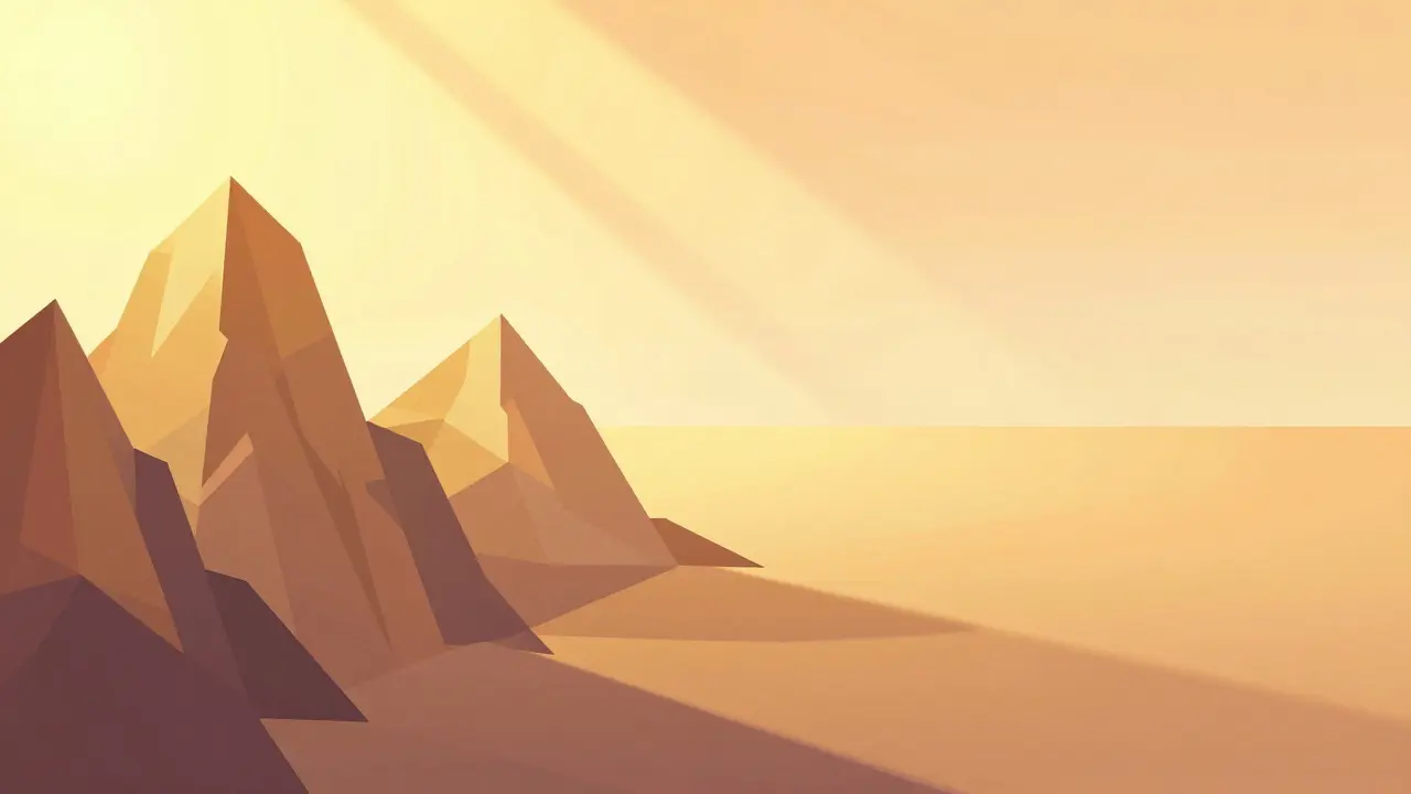 Smooth horizon line replacing jagged shapes in light