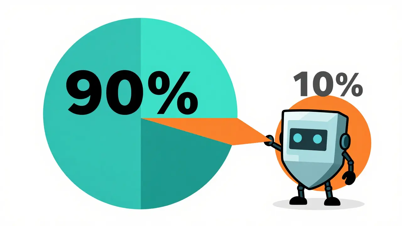 Geometric illustration of a DeFi price balancer mechanism protecting traders from bots.