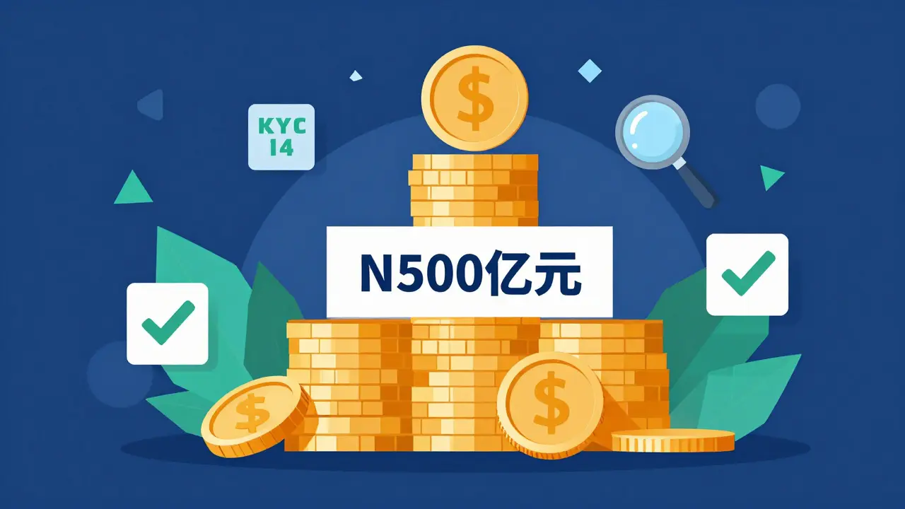 Abstract geometric illustration of capital requirements and KYC compliance