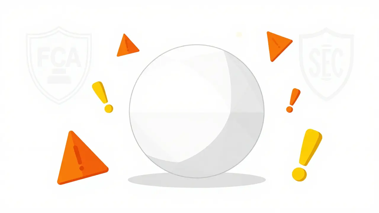 Abstract graphic depicting zero trading volume and missing regulatory licenses