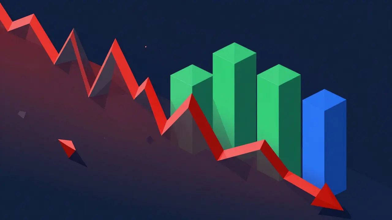 Abstract visualization of token volatility