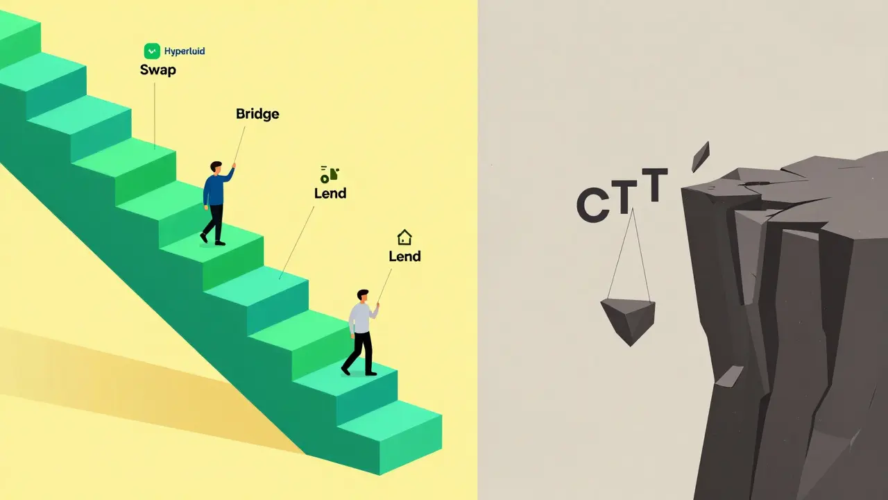 Diagram comparing legitimate point systems to fraudulent airdrops