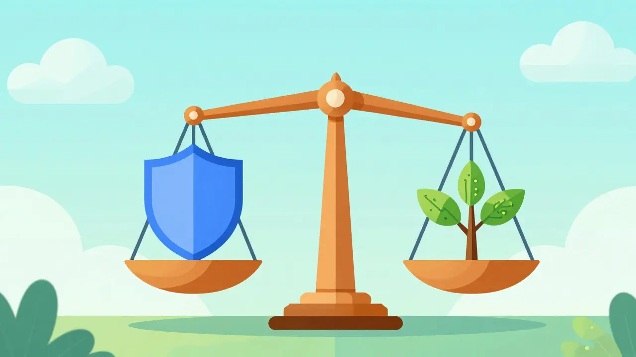 Balanced scale of protection and crypto growth