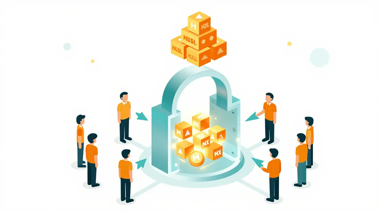 Geometric vault filling with tokens during a crypto voting campaign