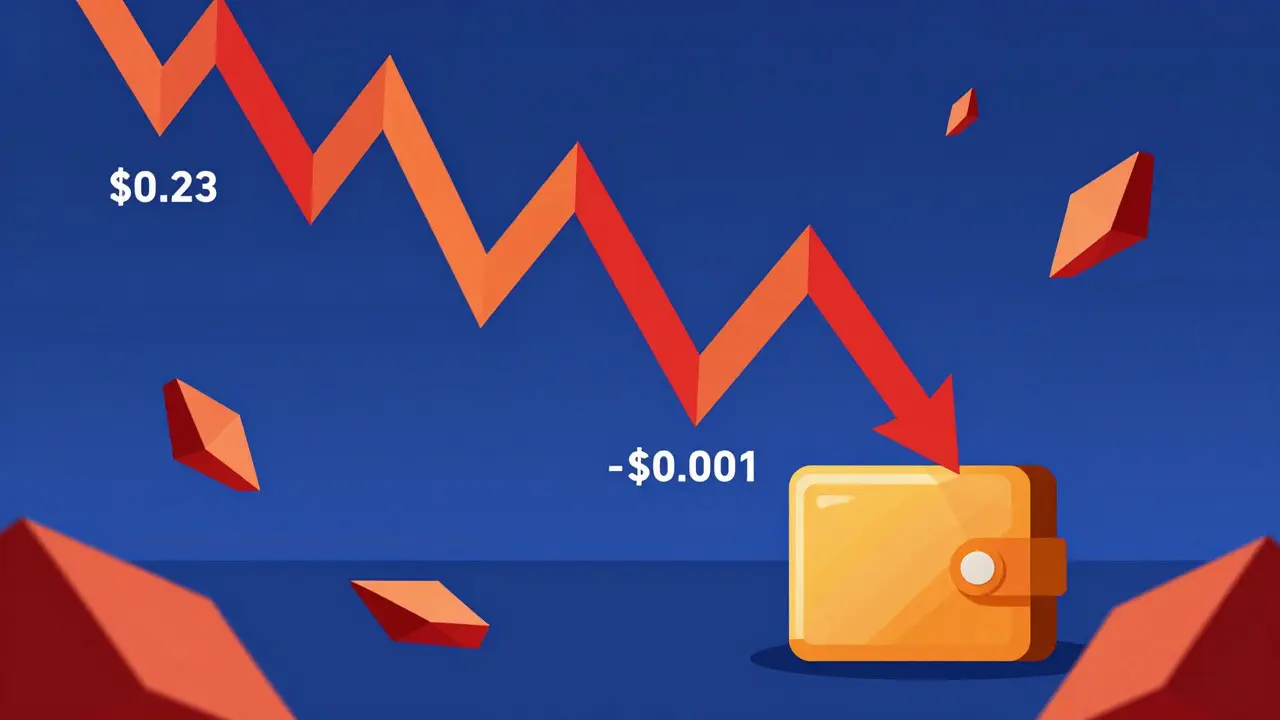Abstract geometric chart showing crypto price volatility and risk