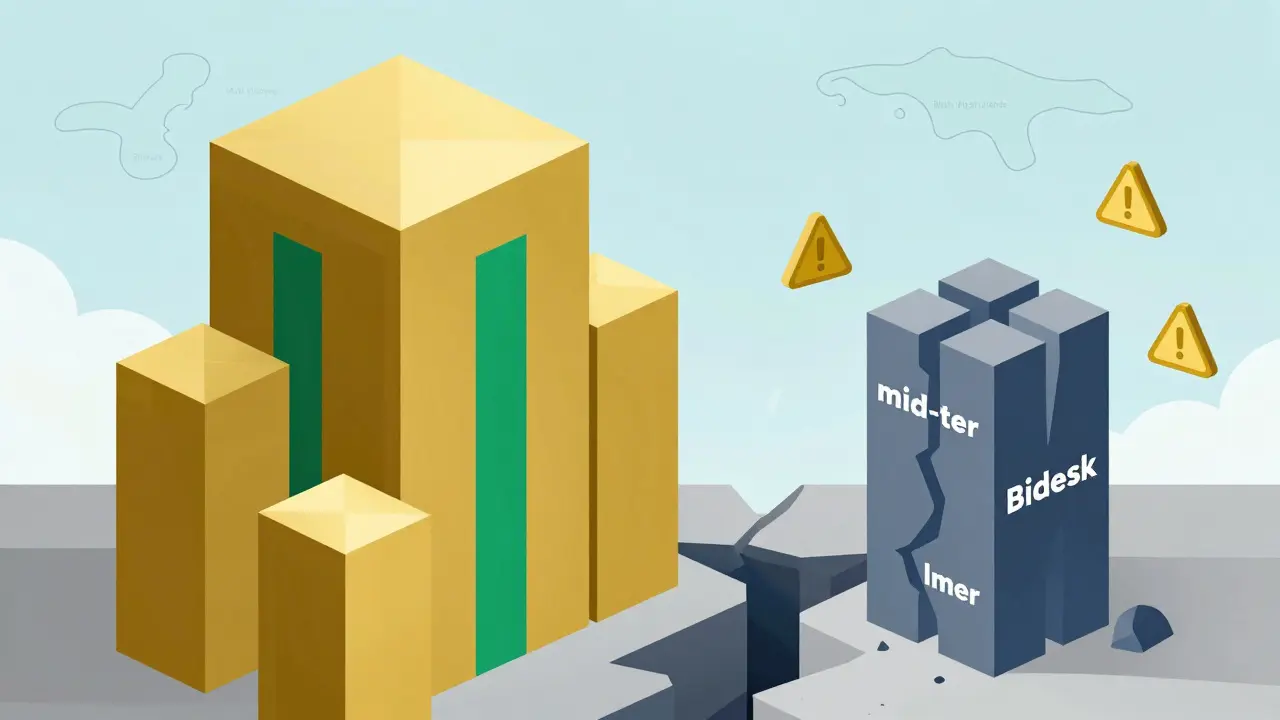 Small crumbling tower vs giant stable exchange structure