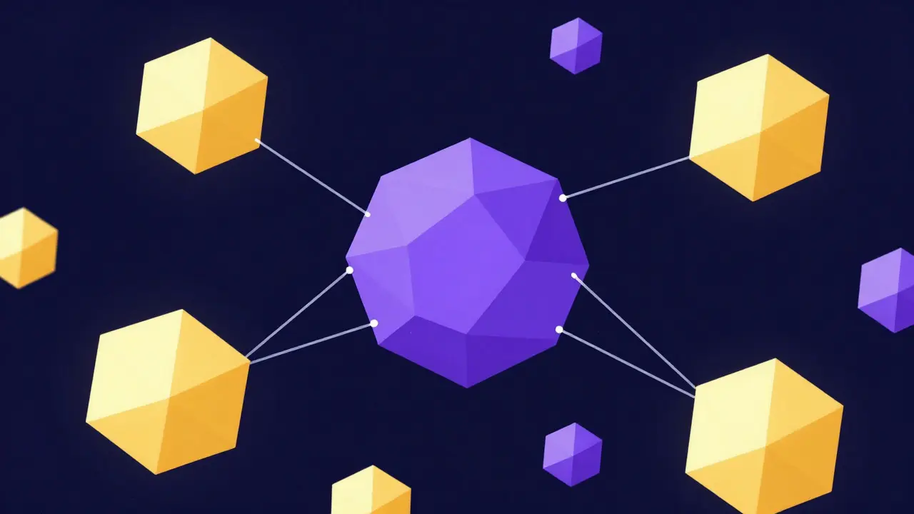Abstract geometric representation of blockchain networks