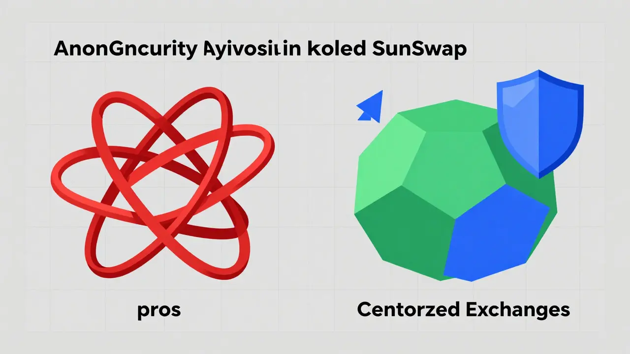 Geometric comparison of secure DEX vs complex CEX