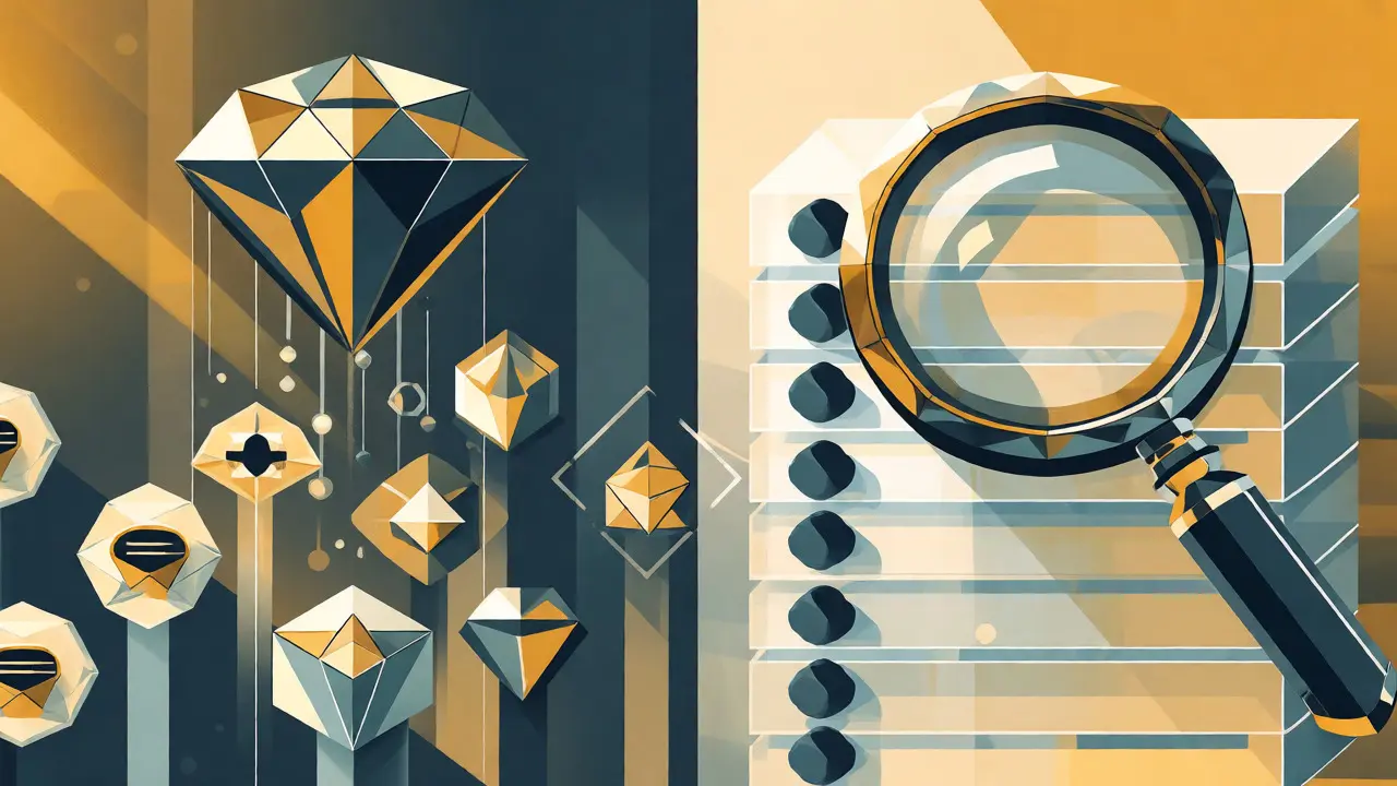 Abstract geometric art showing UNB token distribution and eligibility verification
