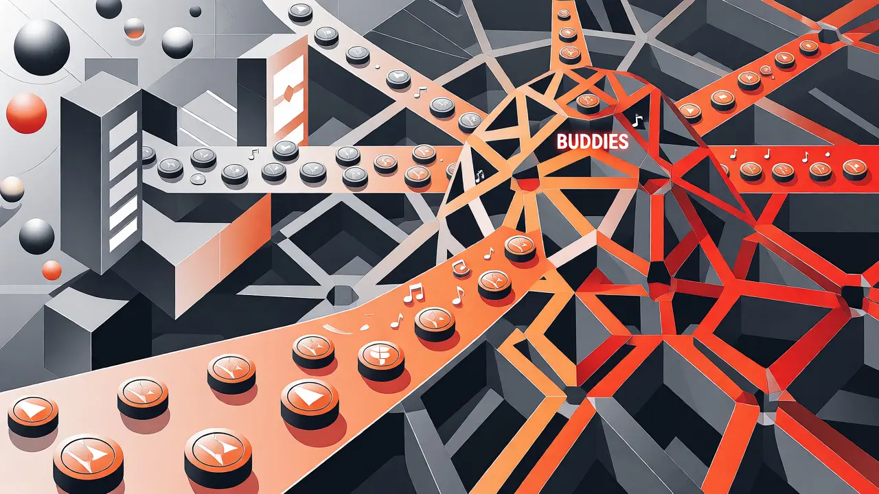 Abstract geometric visualization of BEATS token utility flow