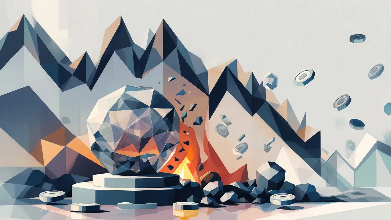 Geometric visualization of deflationary token burns and market stabilization